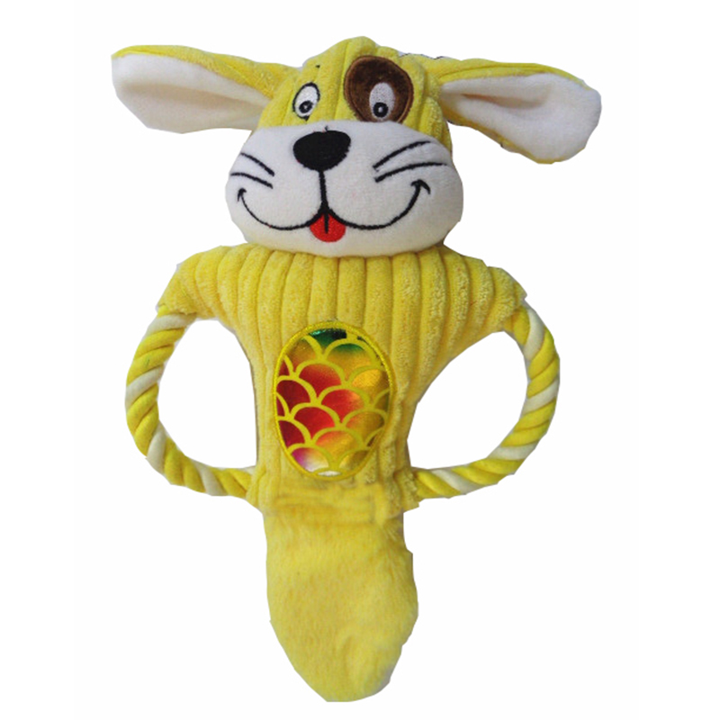 ปลอดสารพิษของเล่นสุนัขตุ๊กตาสัตว์เลี้ยงเคี้ยวของเล่นด้วย squeaker